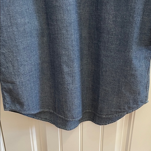 Easel Denim Blue Long Sleeve Shirt Dress - Picture 8 of 9